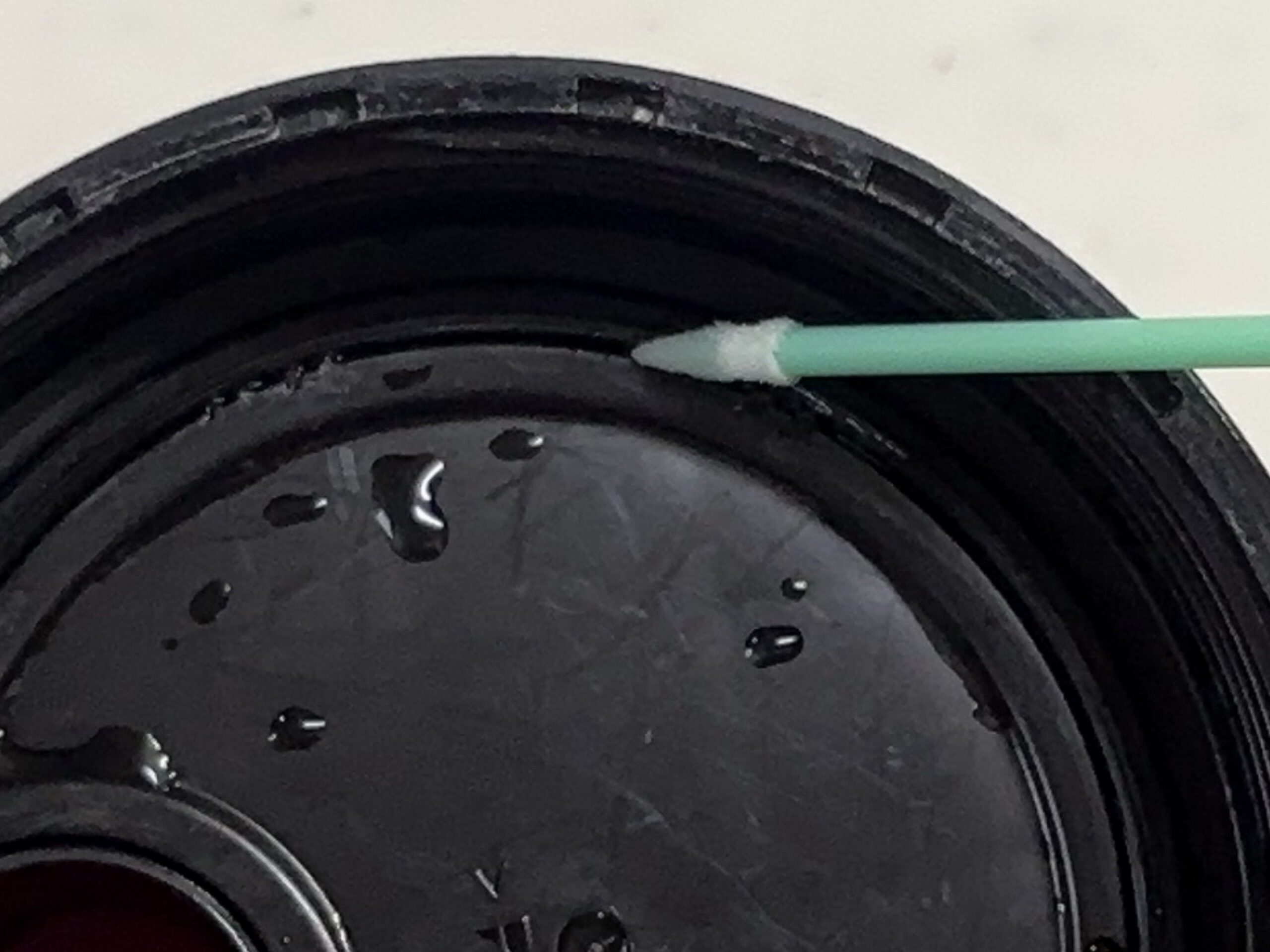 スティックスポンジ極細8Pで水筒のパッキンの溝掃除