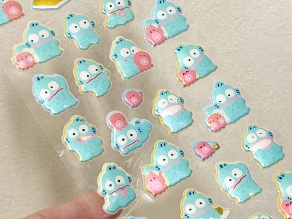 ダイソーサンリオぷくっとシールハンギョドンアップ画像