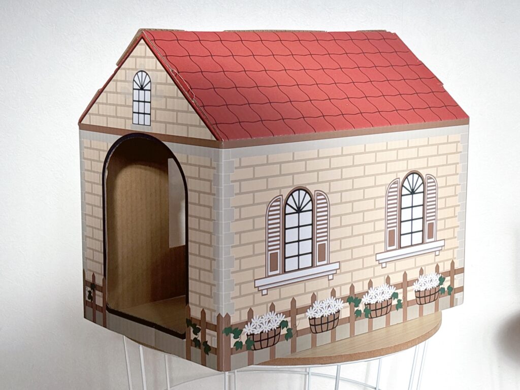 セリアペット用ハウスの組み立て後